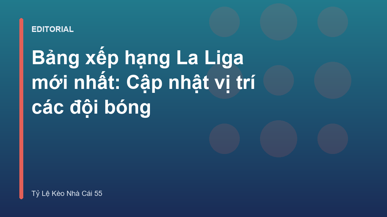 Bảng xếp hạng bóng đá La Liga mới nhất
